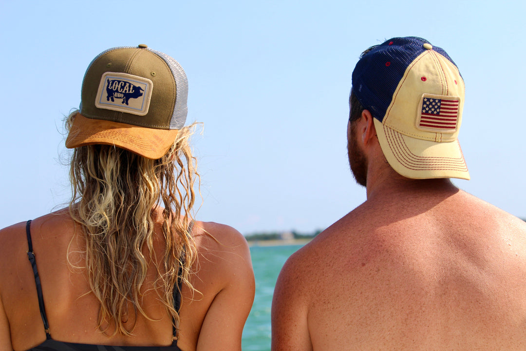 1812 USA Flag Patch Trucker Hat
