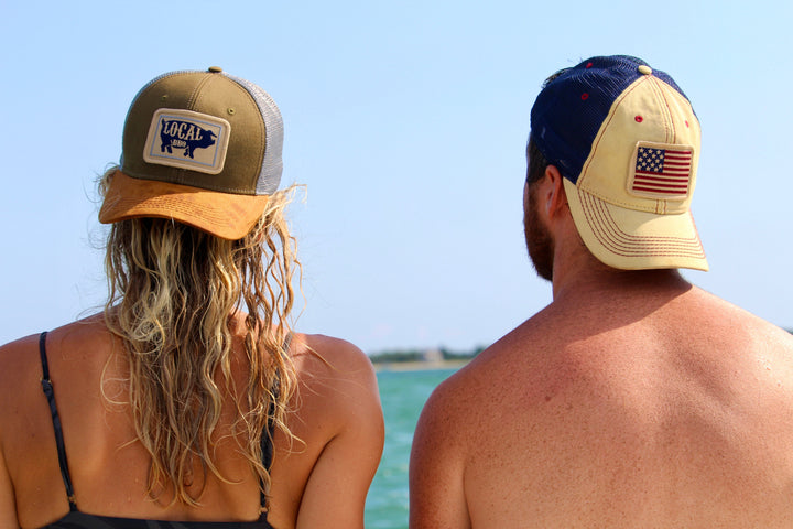 1812 USA Flag Patch Trucker Hat