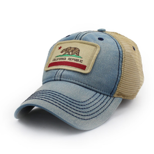 California Flag Patch Trucker Hat