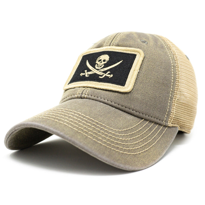 Calico Jack Skull and Swords Pirate Flag Trucker Hat