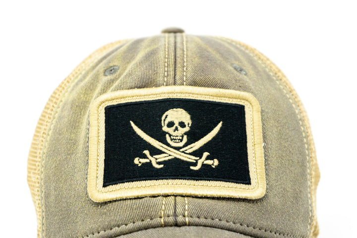Calico Jack Skull and Swords Pirate Flag Trucker Hat