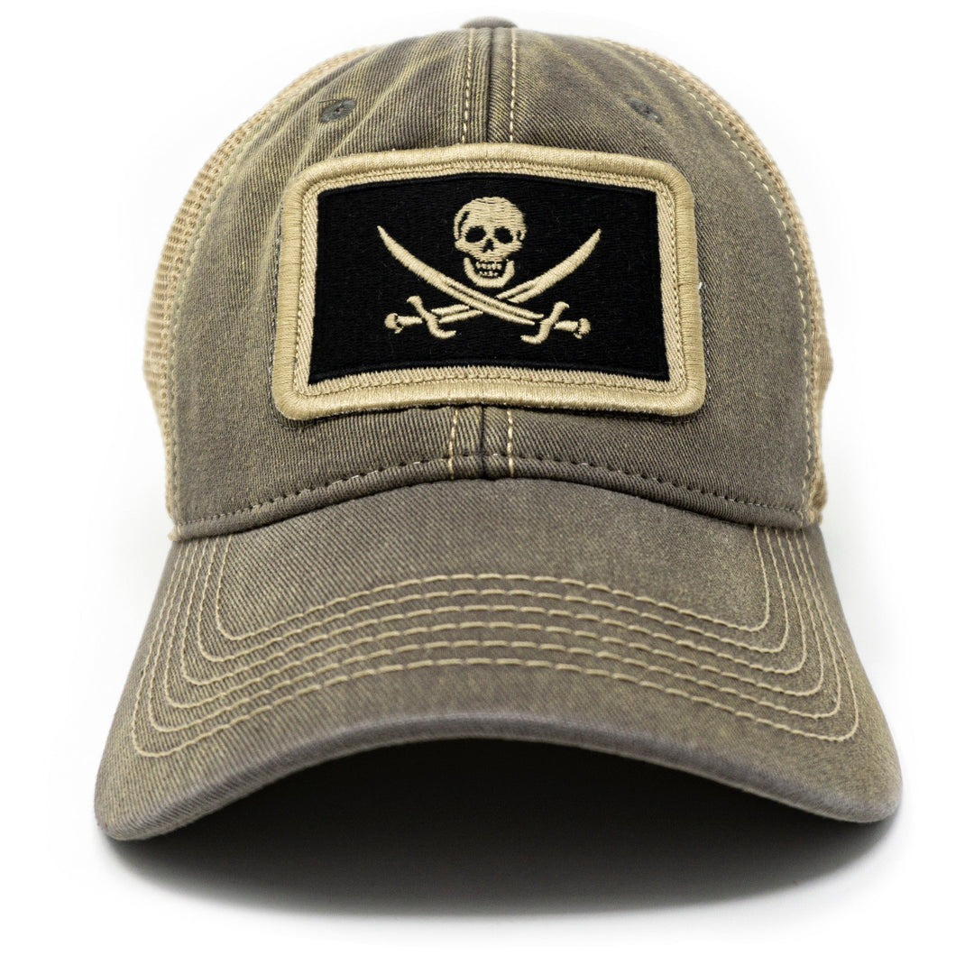 Calico Jack Skull and Swords Pirate Flag Trucker Hat