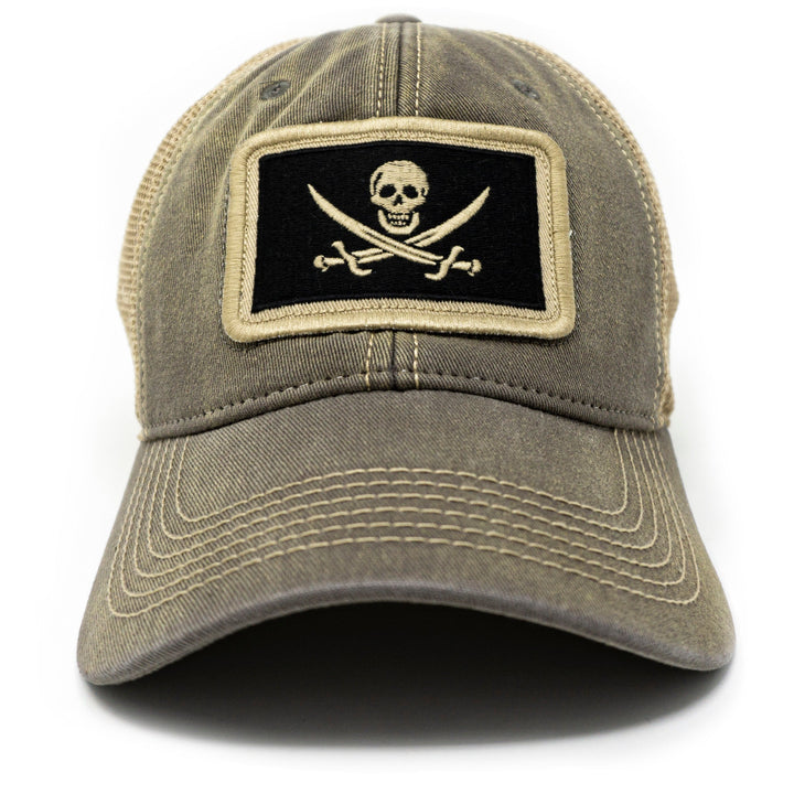 Calico Jack Skull and Swords Pirate Flag Trucker Hat