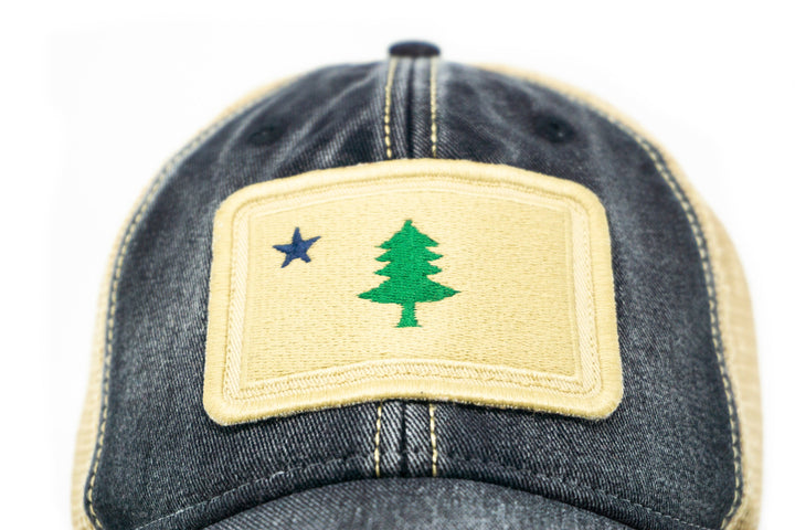 1901 Maine Pine Tree Flag Trucker Hat